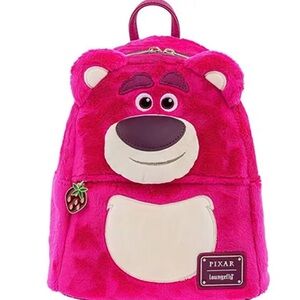 Loungefly Pixar Pink Bear Plush Backpack